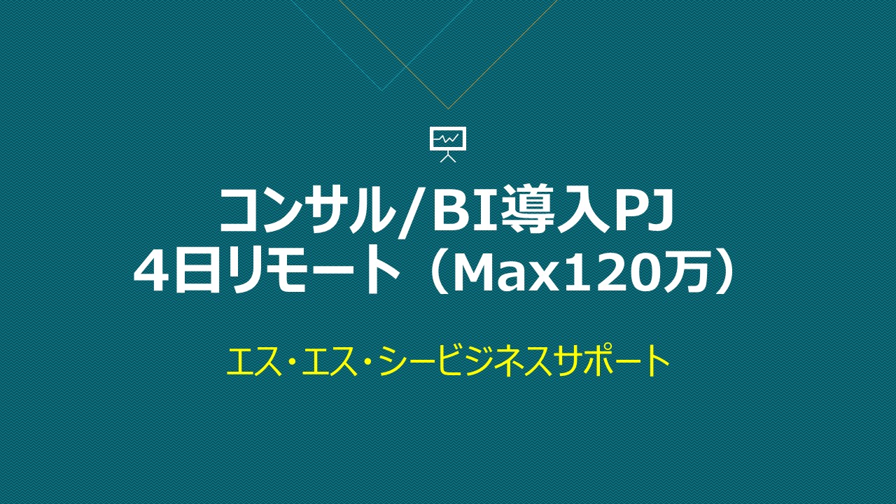 BI導入の構想策定（マネジャークラス）/  予実管理 / リモート