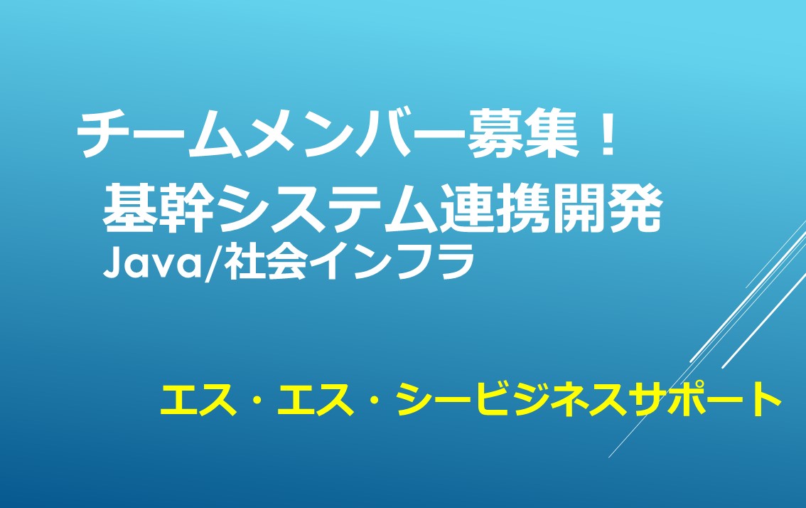 社会インフラ / Java開発 / 基幹システム/ 高単価