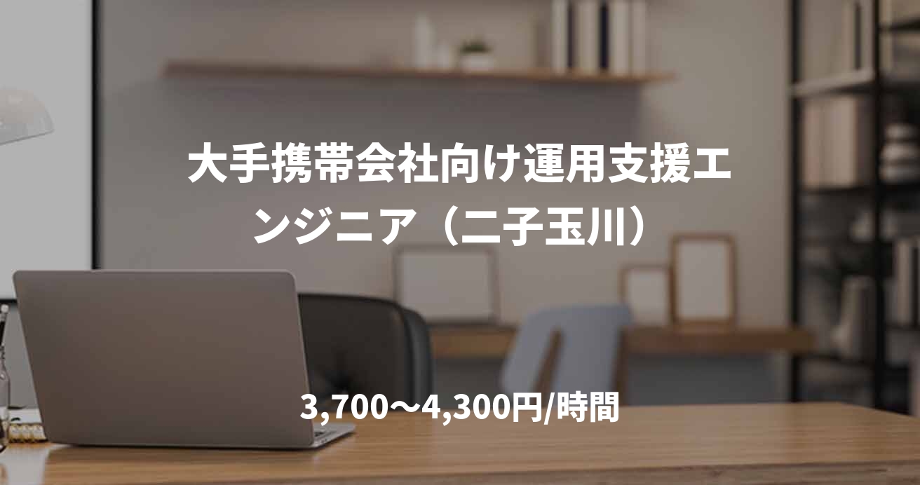 大手携帯会社向け運用支援エンジニア（二子玉川）