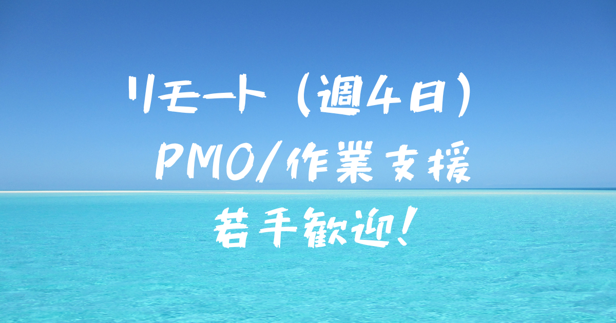PMO / フルリモート / PMO作業支援