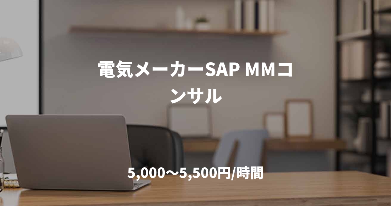 電気メーカーSAP MMコンサル