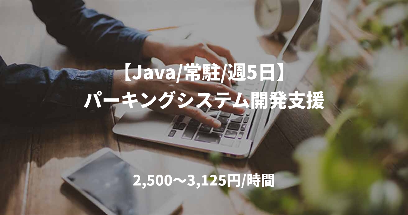 【Java/常駐/週5日】パーキングシステム開発支援