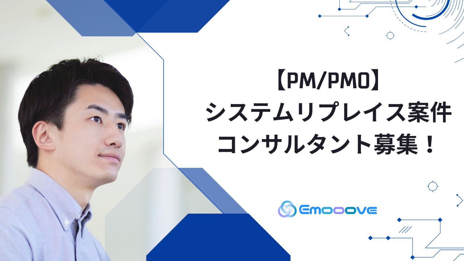 【PM/PMO】システムリプレイス案件のコンサルタント募集！