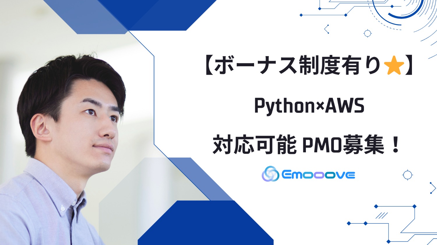 【ボーナス制度あり◎リモート可◎週5日◎】Python×AWS 対応可能 PMO募集！