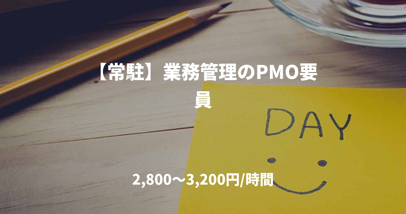 【常駐】業務管理のPMO要員