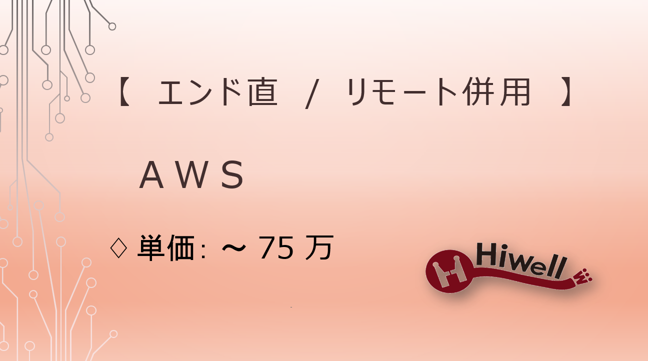【エンド直 / リモート併用】【AWS】★経理へのデータ連携を行うプロダクトの保守開発および付随する業務全般★