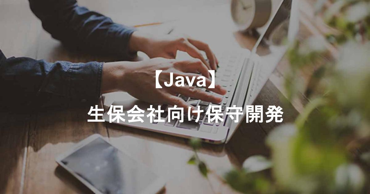 【Java】生保会社向け保守開発