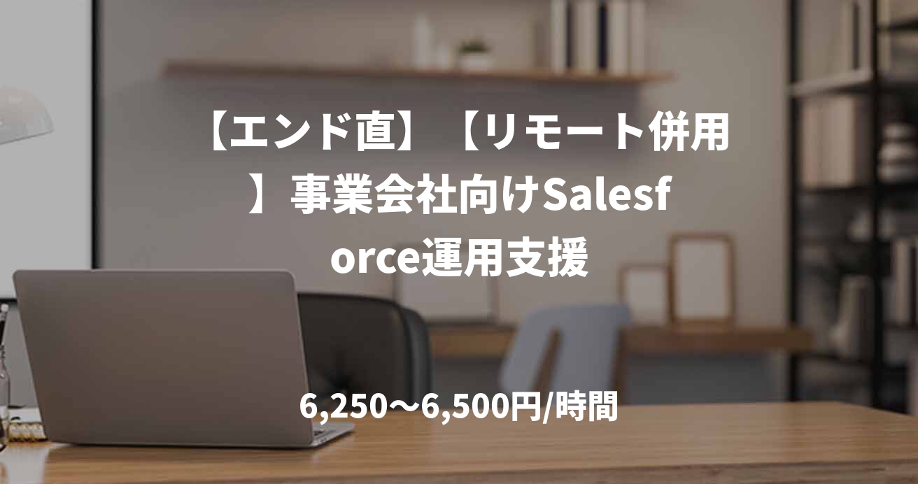【エンド直】【リモート併用】事業会社向けSalesforce運用支援