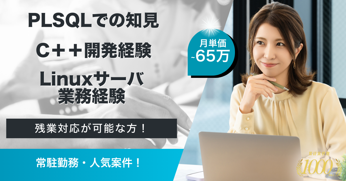 【常駐／C＋＋開発】証券開発支援