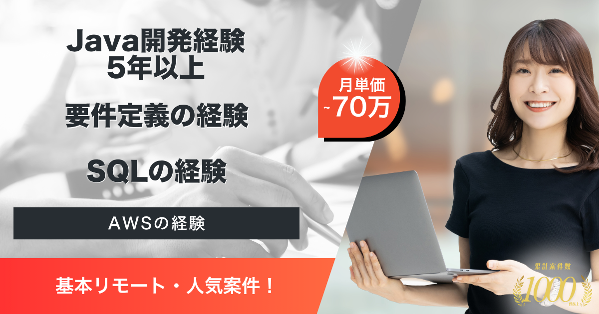 【基本リモート】大手企業向け社内管理システム開発案件