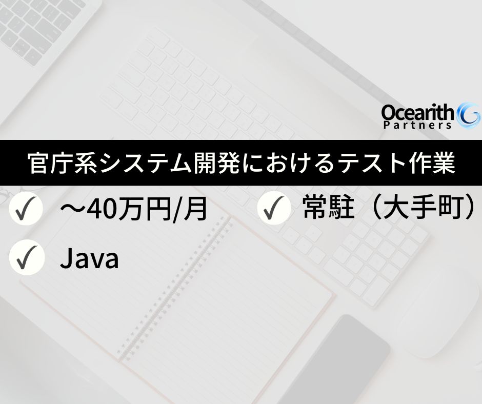 官庁系システム開発におけるテスト作業