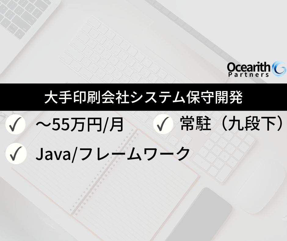 大手印刷会社システム保守開発