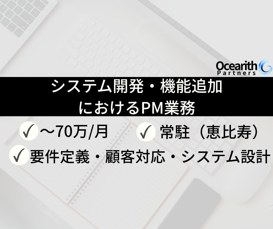 システム開発・機能追加におけるPM業務