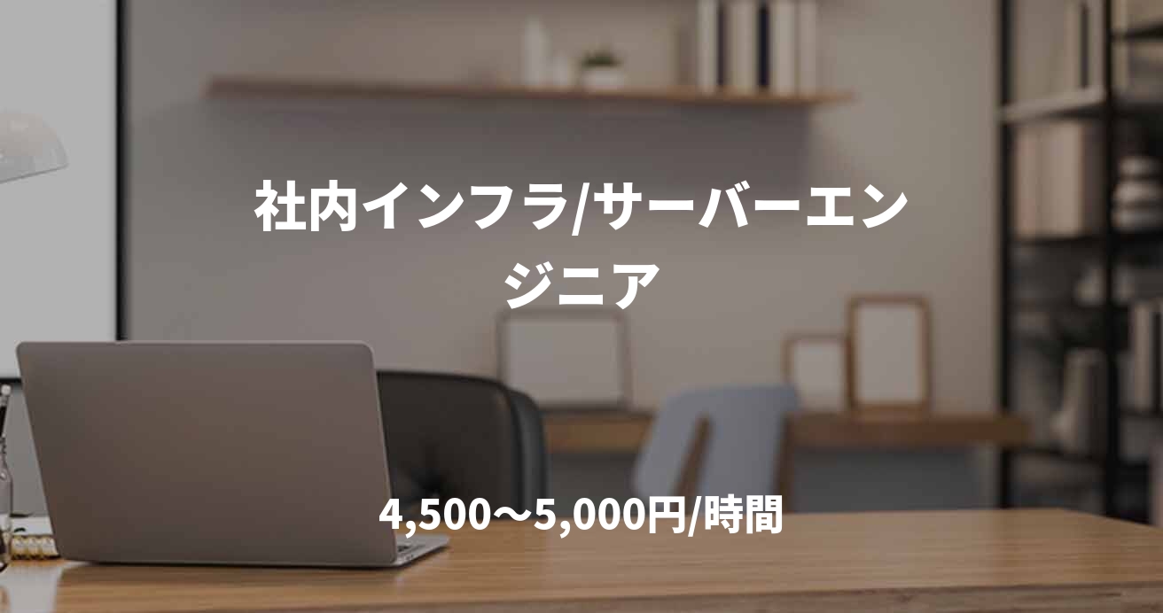 社内インフラ/サーバーエンジニア