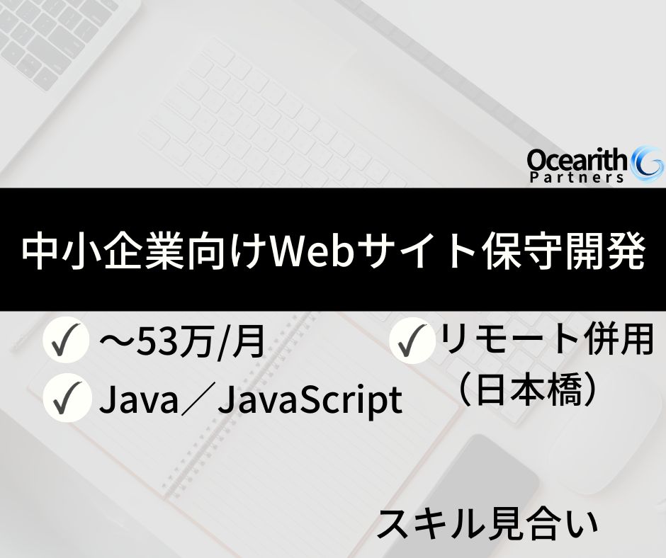 中小企業向けWebサイト保守開発（Java／JavaScript）