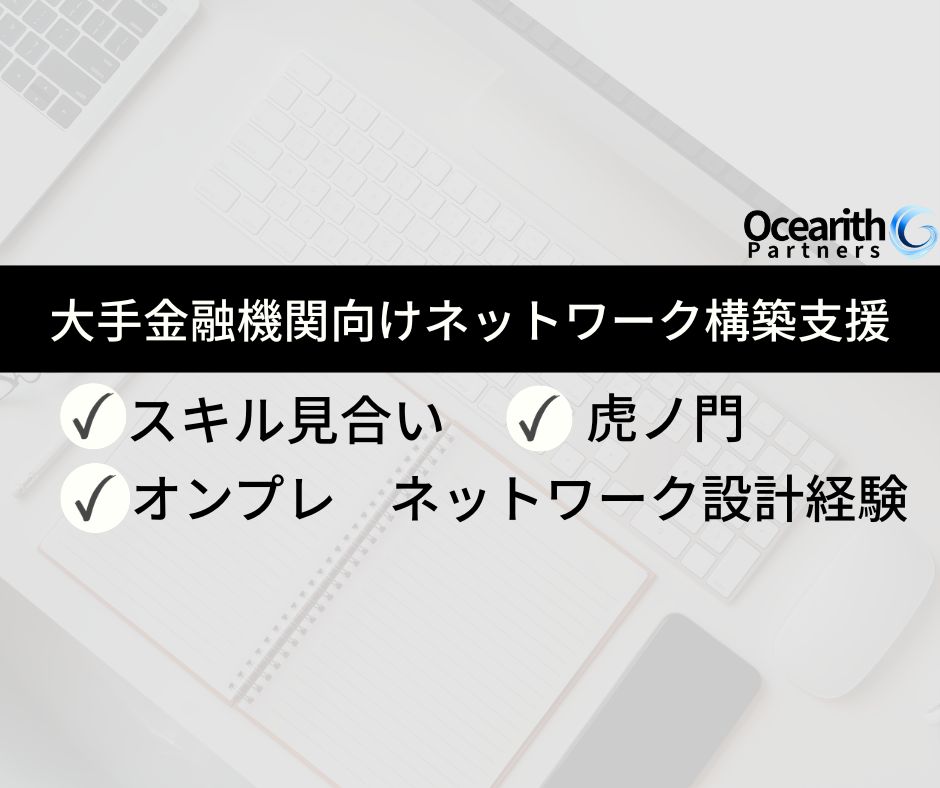 大手金融機関向けネットワーク構築支援