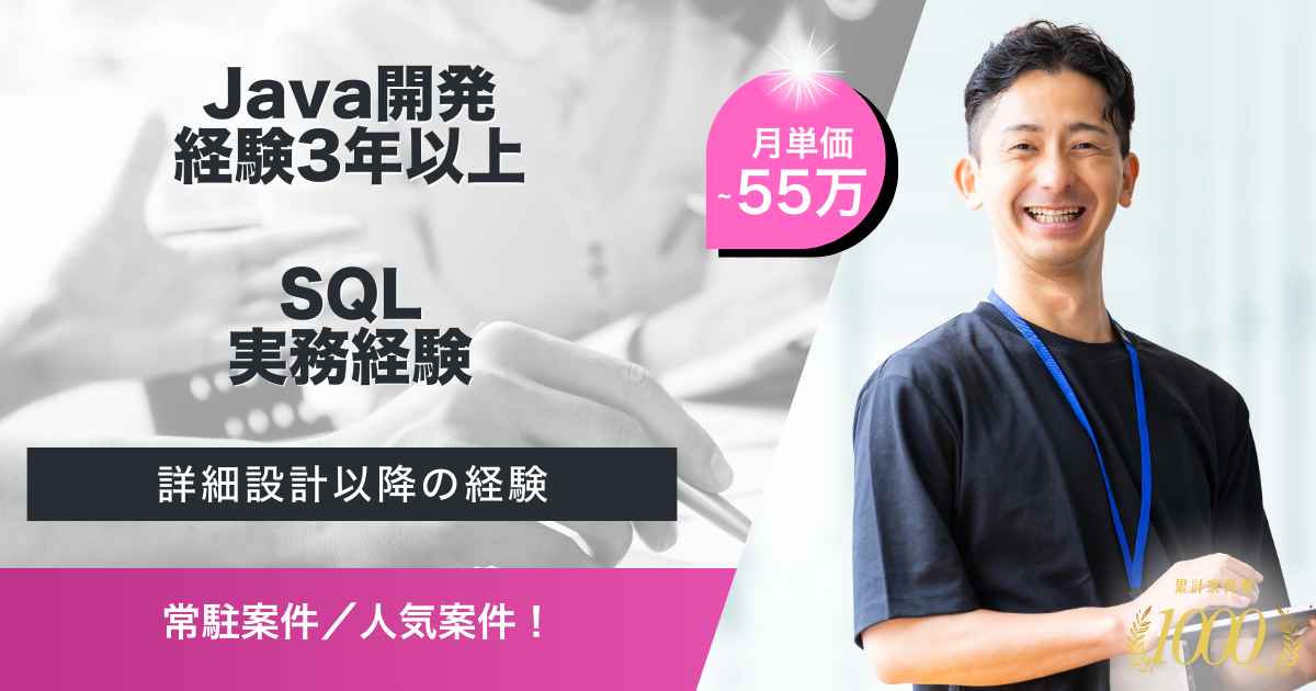 【常駐／長期】損保システム保守開発