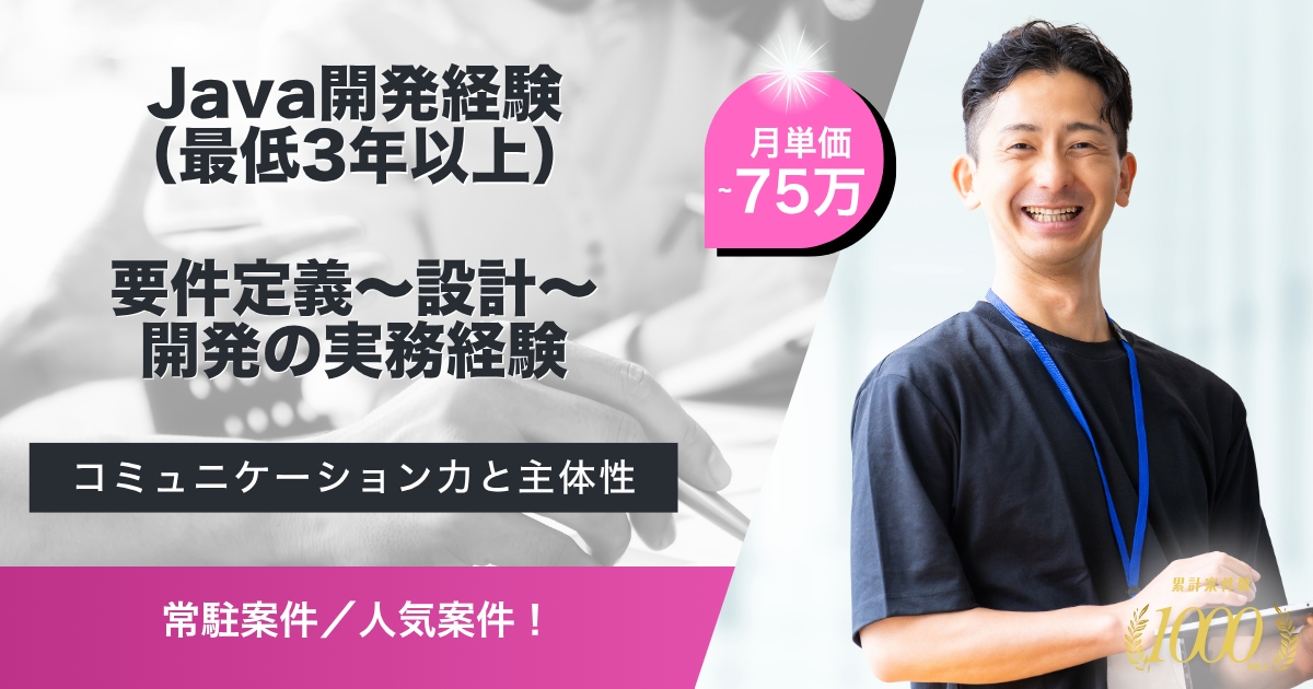 【常駐】金融系業務システム開発支援