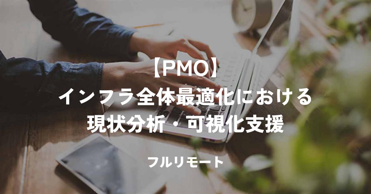 【PMO】インフラ全体最適化における現状分析・可視化支援／フルリモート