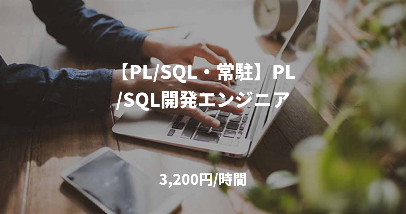 【PL/SQL・常駐】PL/SQL開発エンジニア