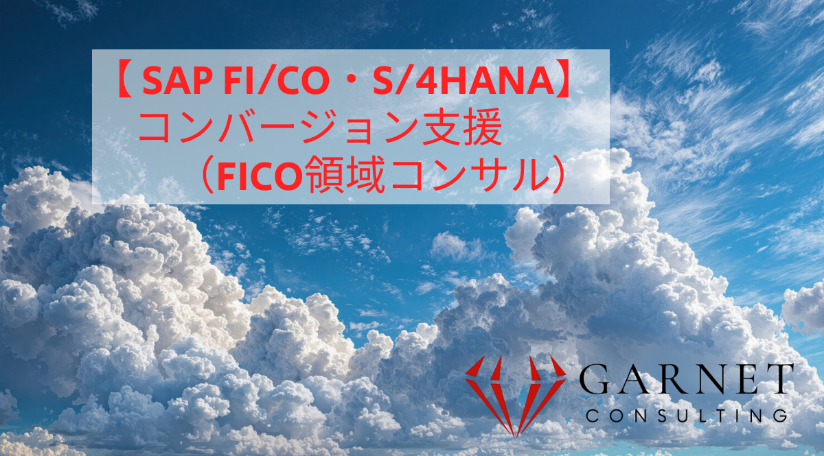【 SAP FI/CO・S/4HANA】コンバージョン支援（FICO領域コンサル）