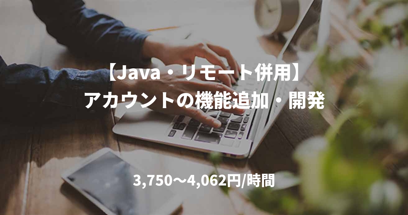 【Java・リモート併用】アカウントの機能追加・開発