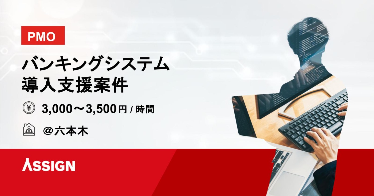 【PMO】バンキングシステム導入支援案件　＠六本木