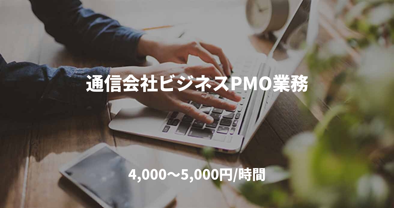 通信会社ビジネスPMO業務
