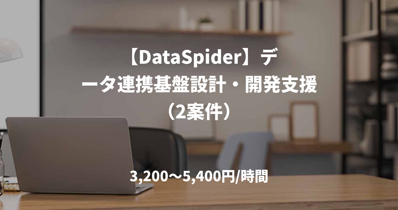 【DataSpider】データ連携基盤設計・開発支援（2案件）