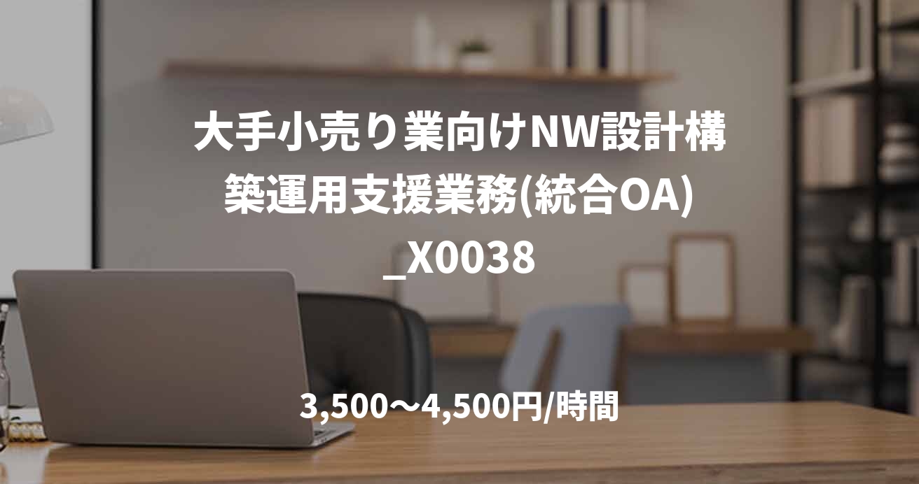 大手小売り業向けNW設計構築運用支援業務(統合OA)_X0038