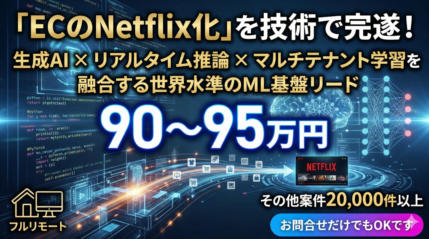 【PyTorch / Vertex AI】SaaS型ML基盤をゼロから刷新。低レイテンシなリアルタイム推論と転移学習モデルを実装するリードエンジニア。