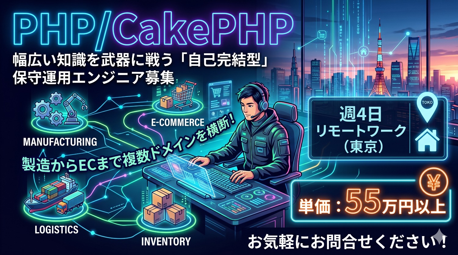 【PHP/SQL Server】ストアドの改修経験を武器にする。1on1の顧客折衝で信頼を築く複数案件横断のバックエンドSE支援