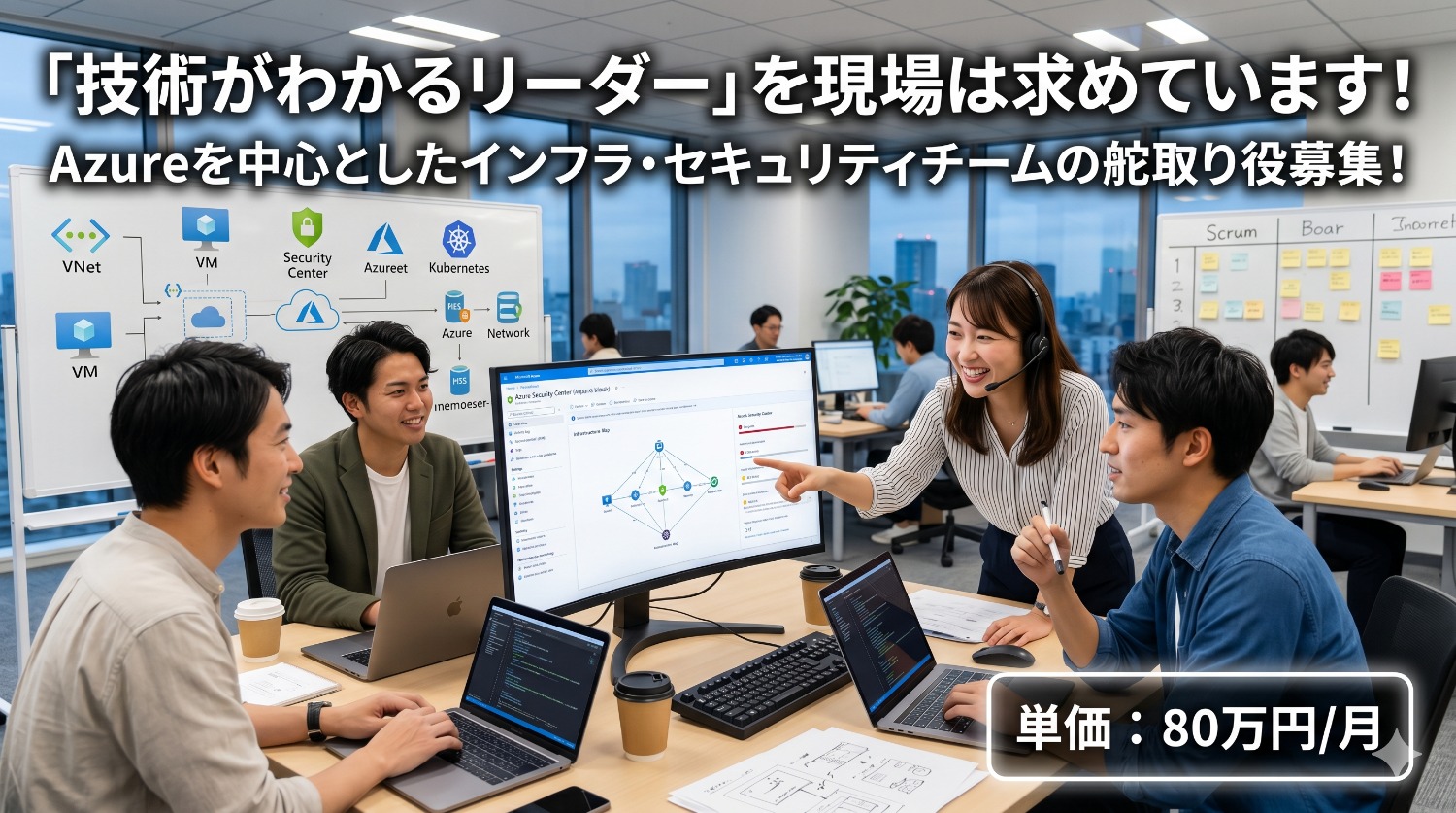 【Azure / セキュリティ】「手を動かす」から「組織を動かす」ステージへ！大手損保の情シス・インフラチームリーダー支援。
