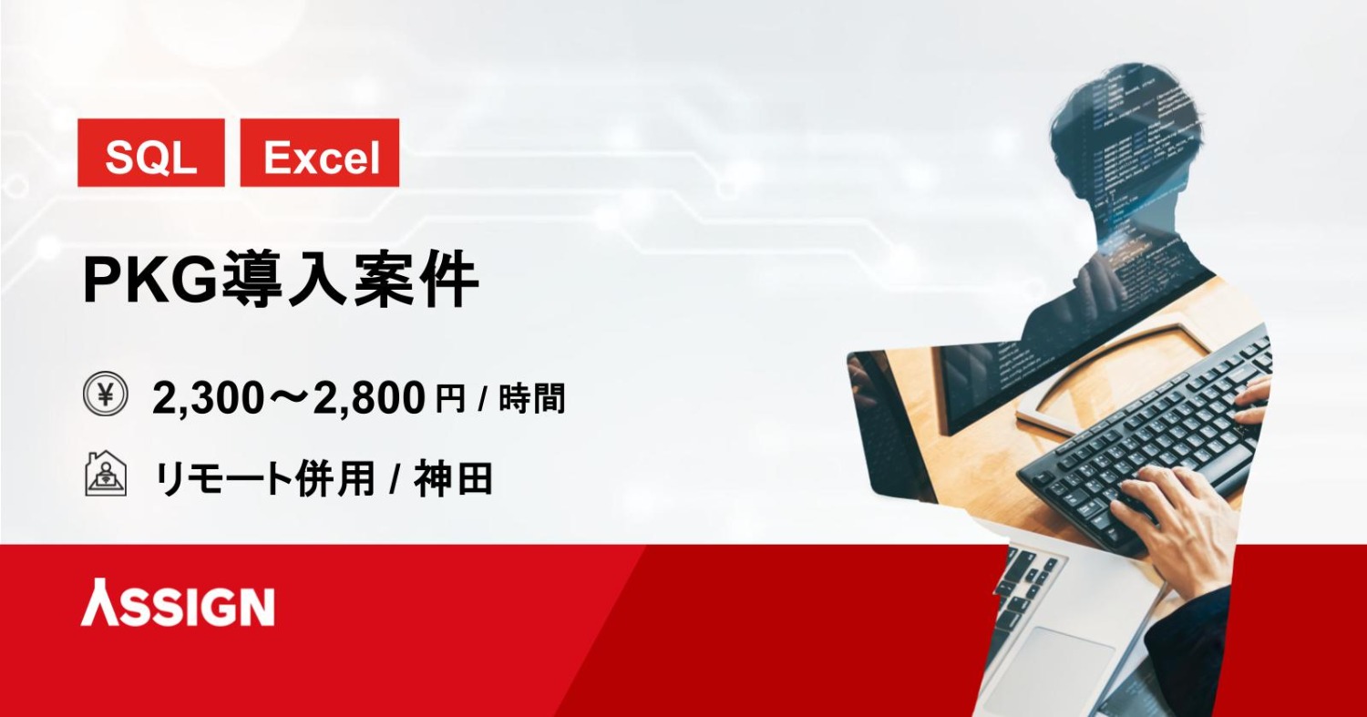 【SQL/Excel】PKG導入案件　リモート併用＠神田