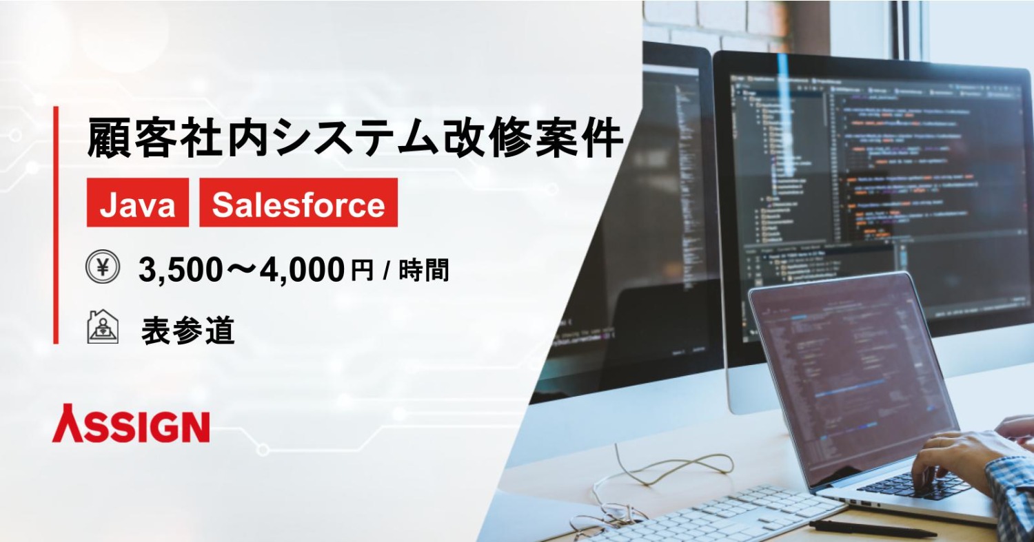 【Java/Salesforce】顧客社内システム改修案件　＠表参道