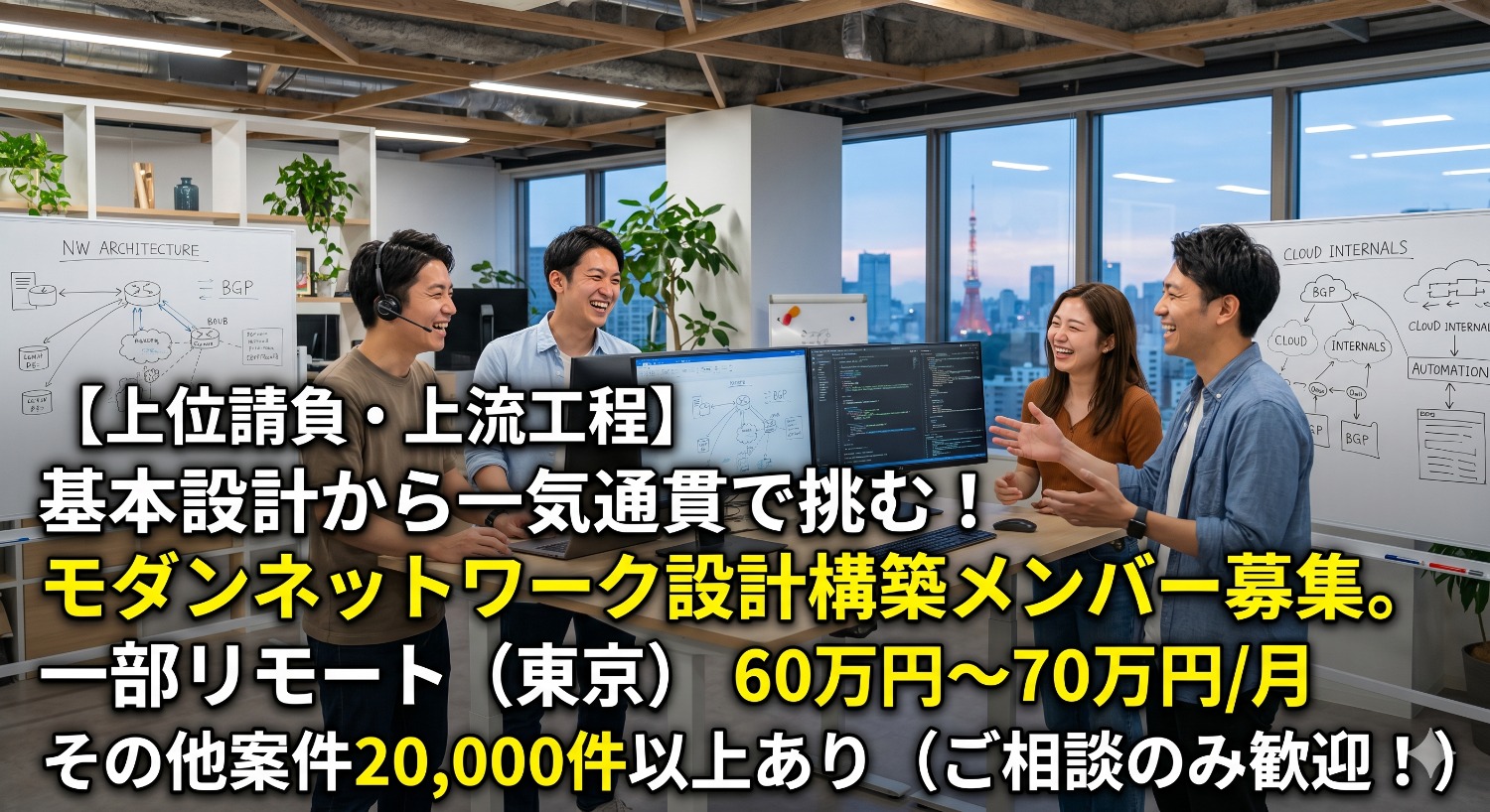 【モダンNW構築】SASE・ゼロトラスト時代を牽引する次世代ネットワーク設計エンジニア！