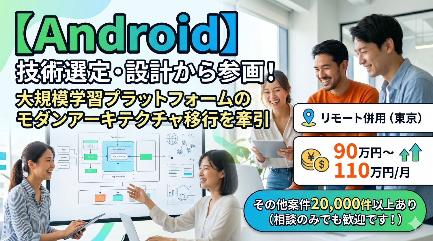 【Kotlin/Android】数万人が学ぶ巨大EdTechプラットフォームを支える！独自アーキテクチャからモダン環境への刷新を牽引するAndroidエンジニア募集