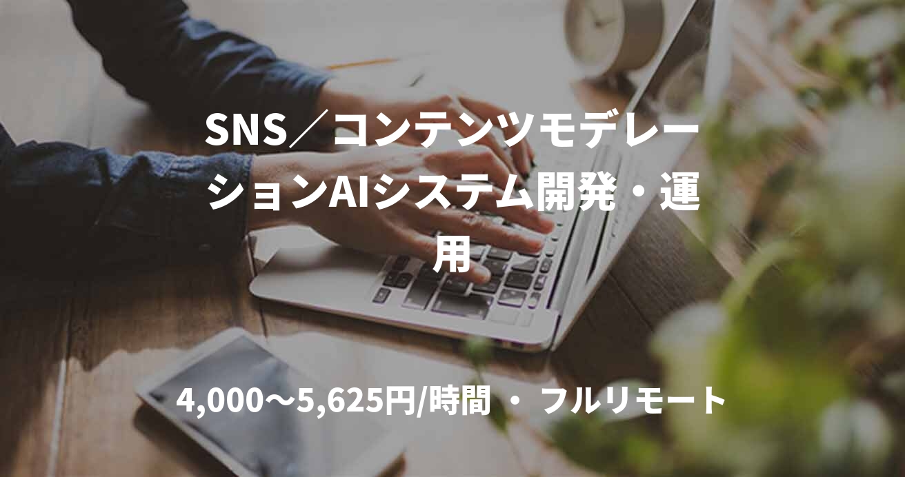SNS／コンテンツモデレーションAIシステム開発・運用