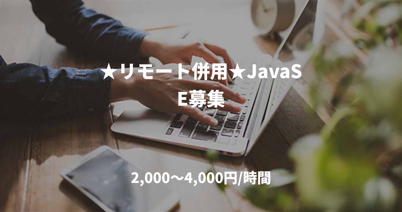 ★リモート併用★JavaSE募集