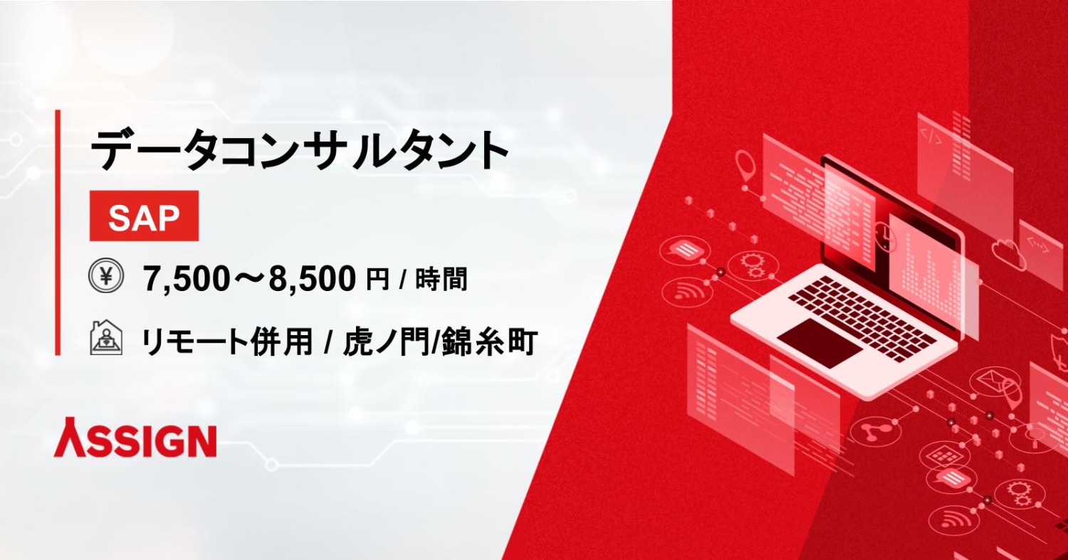 データコンサルタント（シニアクラス）／ SAP S/4HANA移行に伴うデータ整流化・ガバナンス推進