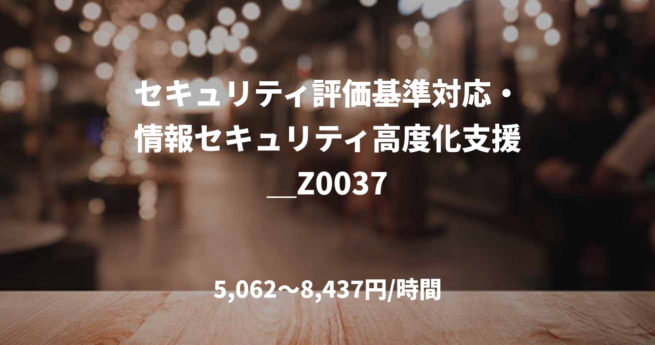 セキュリティ評価基準対応・情報セキュリティ高度化支援＿Z0037