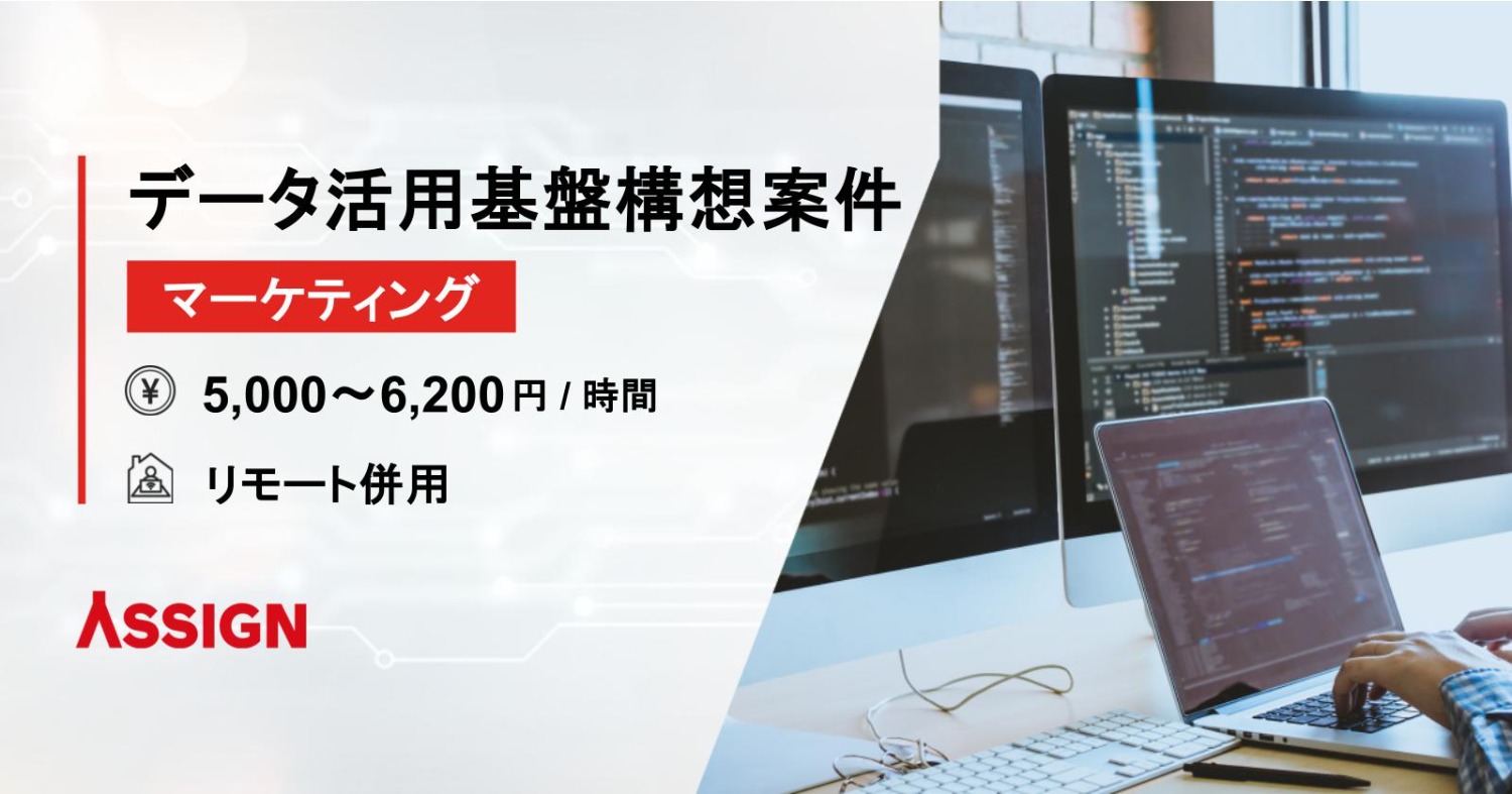 【マーケティング】データ活用基盤構想案件　リモート併用