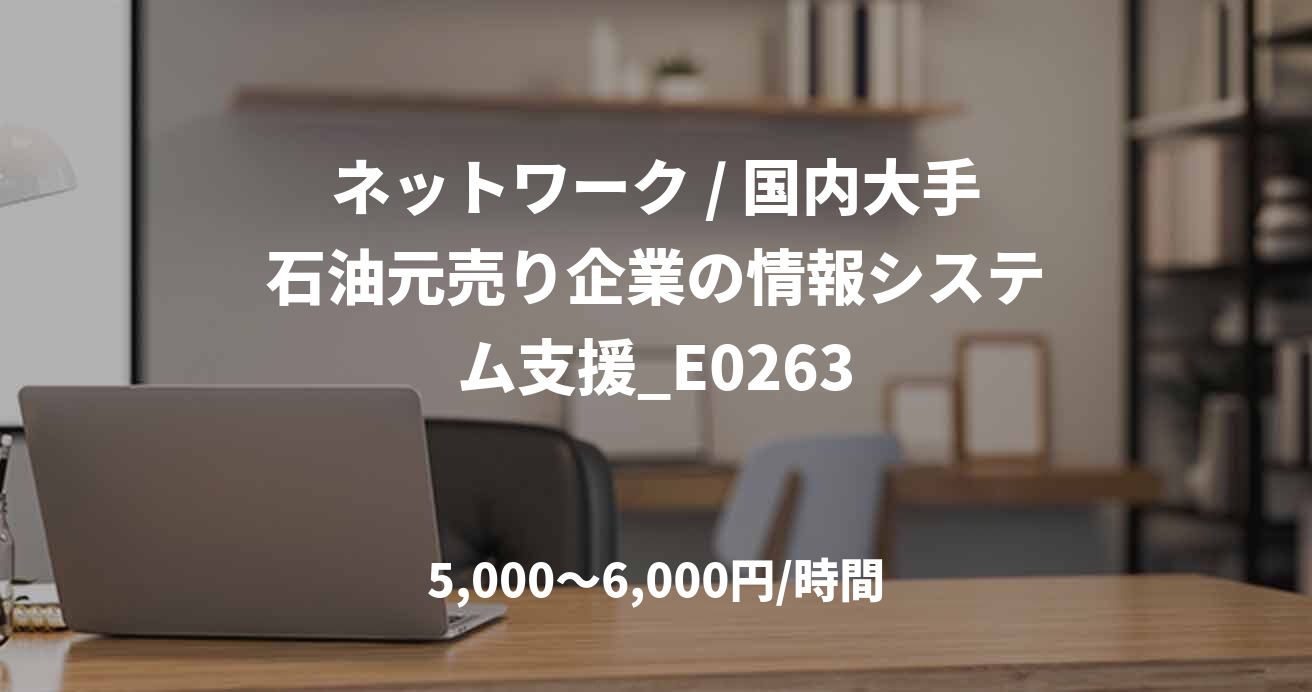 ネットワーク / 国内大手石油元売り企業の情報システム支援_E0263